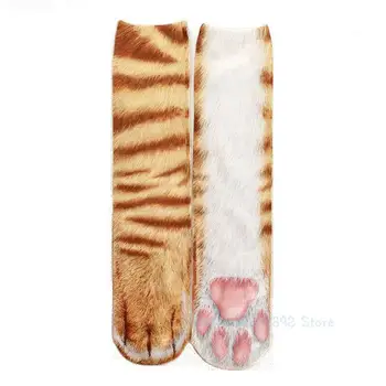 10 пар 3D Животных Кошка Котенок Носки С Принтом Лапы Милая Забавная Собака Лошадь Тигровая Лапа Косплей Хэллоуин Рождественская Вечеринка Леопардовый Носок Весело