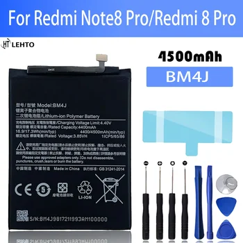 100% аккумулятор BM4J большой емкости 4500 мАч для Xiaomi Redmi Note 8 Pro Высококачественные сменные батареи для телефона