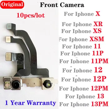 10шт Оригинальная Фронтальная Камера AAA Для iPhone 12 13 11 Pro Max Лицевая Камера Для Iphone X XR XS Max Маленькая Бесконтактная камера Гибкий Кабель