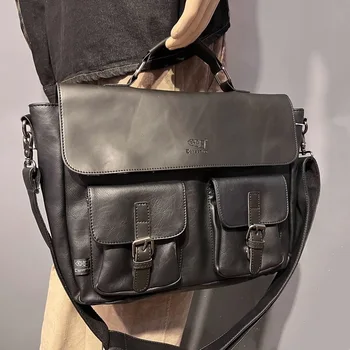 2024 Новый мужской рюкзак, модная диагональная сумка большой емкости, мужская сумка-портфель