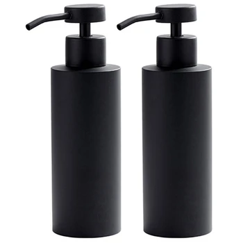 2X дозатора мыла для рук-диспенсеры для лосьона на столешнице для ванны из нержавеющей стали, черный