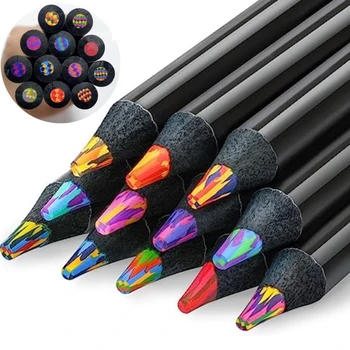 36шт Градиентные радужные карандаши набор пастельных цветных карандашей канцелярские принадлежности для рисования эскизов канцелярские принадлежности