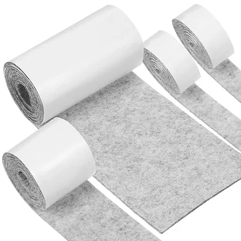 4 рулона защитной войлочной ленты Самоклеящиеся накладки Мебельные ножки Шерстяные ленты из химических волокон