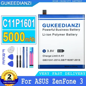 5000 мАч GUKEEDIANZI Аккумулятор C11P1601 для ASUS ZENFONE 3 ZENFONE3 ZE520KL Z017DA ZenFone live ZB501KL A007 Большой Мощности Bateria