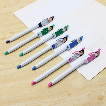 7 шт. выдвижная шариковая ручка, шариковая ручка для доктора, медсестры, офисная ручка для подписи