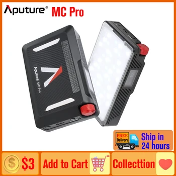 Aputure MC Pro Mini RGBWW Карманный Видеосвет 2000K-10000 K Освещение для фотосъемки Мини RGB Light Видеолампа для студии Youtube