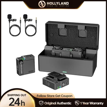 Hollyland Lark 150 2,4 ГГц Профессиональный беспроводной петличный микрофон для видеосъемки интервью в прямом эфире Беспроводной микрофон