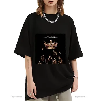Masicka Футболка с альбомом Generation Of Kings Tour, женская уличная одежда в стиле панк, футболка оверсайз, мужская черная футболка в стиле поп-харадзюку