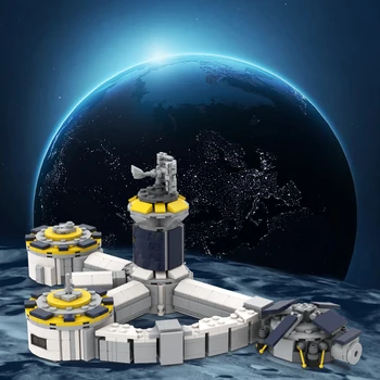 MOC Jamestown Base Season 2 - Для Всего Человечества Кирпичи Лунная База Архитектурная Космическая Модель Строительный Блок Детская Игрушка Подарок На День Рождения