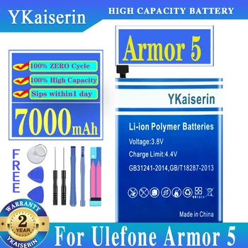 YKaiserin 7000mAh Аккумулятор Для Телефона Ulefone Armor 5 Armor5 Сменные Батареи Аккумулятор с Инструментами