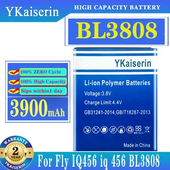 YKaiserin Высококачественный Новый Аккумулятор BL3808 BL 3808 для Мобильного телефона Fly Era Life 2 IQ456 IQ 456 BL3808 в наличии