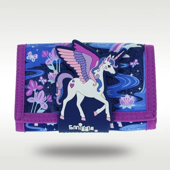 Австралия Оригинальный детский кошелек Smiggle Girls Star Unicorn, сумка для карт, трехслойный клатч, 5 дюймов