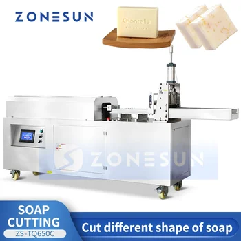 Автоматическая пневматическая машина для резки мыла ZONESUN, Резак для мыльных плит, Промышленное оборудование для резки мыла ZS-TQ650C