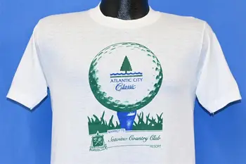 винтажная футболка для игры в гольф в Атлантик-СИТИ 80-х годов 