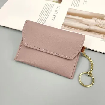 Внешнеторговый Трансграничный Простой женский кошелек с тонкой пряжкой, сумка для банковских карт, рукав для карты для мелочи, сумка для карт