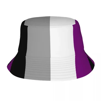 Головные уборы Костюмы с флагом Асексуальной гордости, Широкополые шляпы, Кепки для асексуальности, Упаковываемая Рыбацкая шляпа