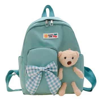 Детский рюкзак, аксессуар для мультяшного медведя, рюкзак для милой девочки, уменьшающий нагрузку на досуг, модный школьный рюкзак, рюкзаки для детского сада