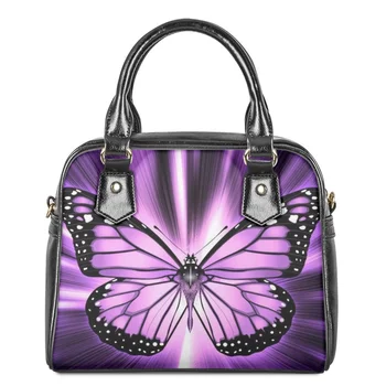 Женская сумка через плечо из искусственной кожи, новая модная художественная сумка через плечо с принтом бабочки, повседневная сумка для отдыха, путешествий, покупок