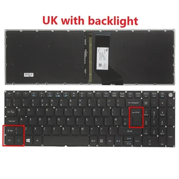Клавиатура с подсветкой в Великобритании для Acer Aspire 3 A315-21 A315-41 A315-41G A315-31 A315-51 A315-53 A315-53G
