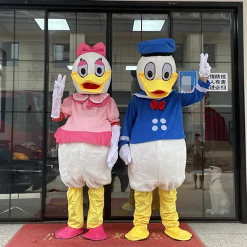 Косплей мальчика Дональда Дака и девочки Дейзи Дак, костюм персонажа мультфильма, талисман, рекламный маскарадный костюм, реквизит для карнавала животных