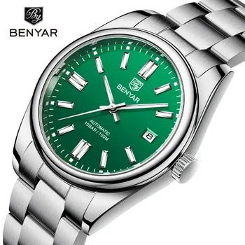 Красивые новые мужские часы Diver Watch, водонепроницаемые мужские механические наручные часы на 10 бар, роскошные автоматические часы из нержавеющей стали