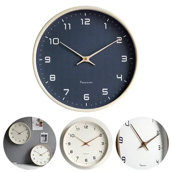 Креативные настенные часы в скандинавском стиле с бесшумным механизмом Деревянное украшение комнаты с простыми бесшумными часами для домашнего дизайна Современный