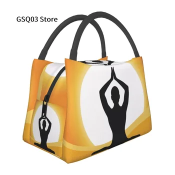 Ланч-бокс Namaste Yoga Многоразовая сумка-тоут, кулер, водонепроницаемый Ланч-бокс-контейнер для работы, офиса, путешествий, пикника