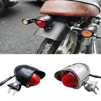 Модифицированный в ретро-стиле мотоциклетный фонарь Мотоциклетный козырек Задний задний фонарь Тормозной фонарь Стоп-сигнал для Bobber Cafe Racer