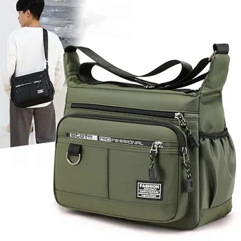 Мужская сумка-мессенджер, сумки через плечо, мужская маленькая сумка-слинг для работы, водонепроницаемые Оксфордские сумки, сумка-портмоне, мода