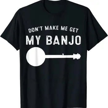 Не заставляй меня Покупать Банджо Мужские Винтажные футболки Banjo Praise Him Со струнами Bluegrass Guitar Man Ретро Хлопчатобумажные Футболки