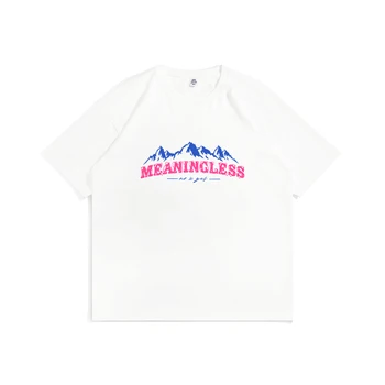 Новая летняя футболка casualshort sleevefor для мужчин с принтом горы, мужские рубашки с круглым вырезом, хип-хоп, уличный стиль, мужской