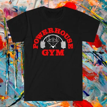 Новая футболка Powerhouse Gym Унисекс С логотипом Мужская Черная футболка США Размера от S до 5XL