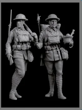 Новый британский набор времен Первой мировой войны 1/35 в разобранном виде (2 фигурки)   Набор неокрашенных моделей с фигурками из смолы