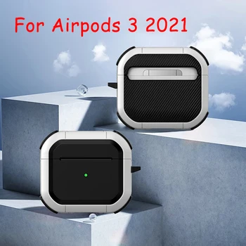 Новый Чехол Для Airpods 3 Case 2021 TPU PC Защитный Чехол Для AirPods 4-го поколения Case Аксессуары Беспроводные Наушники Брелок