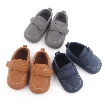 Обувь для новорожденных мальчиков, модная милая обувь для малышей в британском стиле для мальчиков, мягкая подошва, противоскользящая обувь для кроватки для мальчиков, первые ходунки