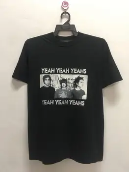 Перепечатано Yeah Yeah Yeahs band shirt, унисекс в натуральную величину, rock band TE5132 с длинными рукавами