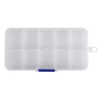 Пластиковый ящик для хранения с отделениями от 1 до 10, прозрачный для ювелирных инструментов с жемчужной булавкой, мелких аксессуаров.