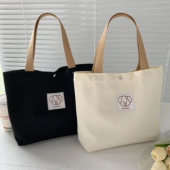 Повседневная холщовая сумка, милая мультяшная сумка через плечо, японская сумка Ins Bento, маленькая сумочка, женская сумка