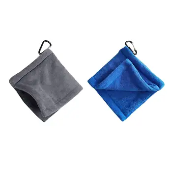 Портативное полотенце для чистки мячей для гольфа с подвесной пряжкой, салфетка для игроков в гольф