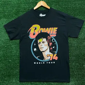 Рубашка в винтажном стиле с Боуи, размер M