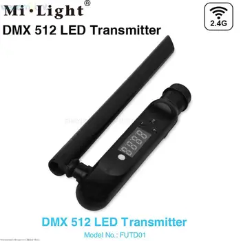 Светодиодная Лампа MiBoxer DMX512 9W E27 RGB + CCT, Светодиодный Передатчик FUTD01 DMX 512, беспроводной Пульт дистанционного управления 2.4G, Контроллер Светодиодной ленты DMX512