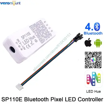 Светодиодный Оттенок SP110E Пиксельный светодиодный контроллер Bluetooth Android iOS APP Control DC5-24V fpr WS2811 WS2812 SK6812 WS2801 Пиксельная светодиодная лента