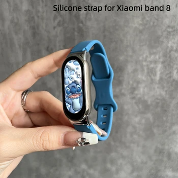 Силиконовый ремешок для спортивных часов Xiaomi band 8, ремешок для Mi band 8, сменный браслет Correa, женские умные часы, мужской браслет