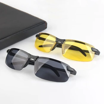 солнцезащитные очки 1шт Универсальные солнцезащитные очки Хамелеон Мужские Солнцезащитные очки дневного ночного видения двойного назначения Днем и ночью