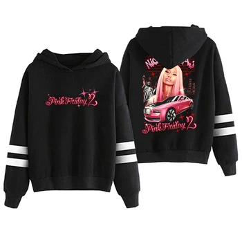 Толстовка Nicki Minaj Pink Friday 2, распродажа тура 2024, Уличная одежда без карманов на брусьях, Мужская Женская толстовка в стиле хип-хоп
