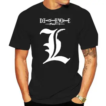 Хлопковая мужская летняя футболка Death Note с принтом L for Loser Футболки Death Note для мужчин или женщин Футболка Death Note