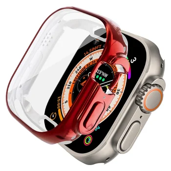 Чехол для Apple Watch Ultra 49 мм Защитная Пленка для Экрана аксессуары Против Царапин Противоударный Корпус TPU Чехол Apple watch Ultra Case