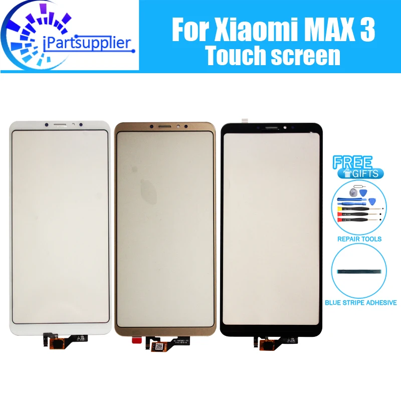 6,9 дюйма для Xiaomi MAX 3 Стекло сенсорного экрана 100% Гарантия Оригинальная замена сенсорной стеклянной панели дигитайзера для Xiaomi MAX 3