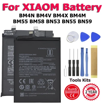 BM33 BM38 BM4N BM4V BM55 BM4X BM44M BN55 BN59 BM53 BM58 Аккумулятор Для Xiaomi Redmi Note 3 4 4i 4S 9 10 11 T S Pro Ultra 5G Mix 4