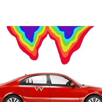 Автомобильные светоотражающие наклейки в жидкой форме, Радужный эффект боковой жидкости, царапины на кузове, Багажное отделение Электромобиля